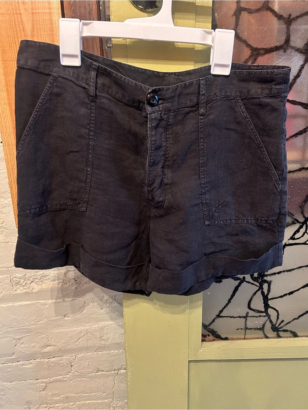 FRAME Le beau Linen Shorts
